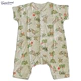 オーシャンアンドグラウンド｜ベビー肌着半袖ロンパース｜Island cafe｜カーキ