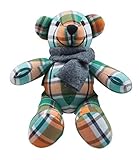 Lovely 10-inch green-orangeタイ手編みコットンLittle Bearソフトおもちゃ