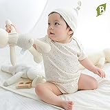 [有機ショップ] 100 % Organic Cotton Baby Onesieボディスーツ[ Star /半袖/ ( 6 – 12 M ) ]