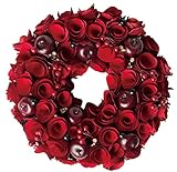 大橋新治商店 木の実のリース Natural Wreath リース 25cm レッド 28-035