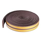 Fenteer EPDM　シールストリップ　ドア　窓　発泡　保護　摩耗減ら　家庭用　多パターン選べ　 - 9x4mmブラウン