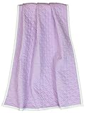 Zoe Solid Quilted Purple and White Cotton Reversible Blanket by The Peanut Shell
