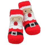 マッドパイ　CHENILLE HOLIDAY CHARACTER SOCKS　【1542201】　(カラー：Santa ） [並行輸入品]