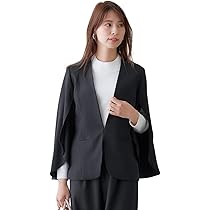 Amazon | [ニッセン] レディーススーツ セットアップ対応ケープ