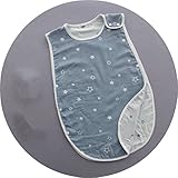 ベビー スリーパー 2重より柔らか ゼ スリーパー 秋用 パジャマ ベビー 寝袋 オーガニックコットン 夏用 綿 薄手 子供 赤ちゃん ボタン開閉式 プレゼント45*85 cm スター グレー