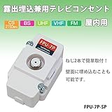 日本アンテナ テレビコンセント 露出埋込兼用 FPU-7P-SP