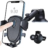 車載ホルダー スマホ車載ホルダー 360度回転 伸縮アーム 片手操作 2in1 ワンタッチ 粘着ゲル吸盤&エアコン吹き出し口式兼用 スマホス