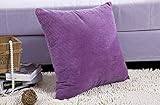sea-junop 55 cmx55 cm Squareコーデュロイベッド枕カバークッションケース(パープル)