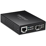 TRENDnet 10GBASE-T - SFP+ ファイバーメディアコンバーター、TFC-10GSFP、10G RJ-45ポート1個、10Gbps SFP+スロット1個、NDAA&TAA準拠、電源アダプター付属