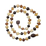 Amber Teething Necklace Baroque in Multi Color (Unpolished) 11 - 11.5 by Cherished Moments