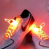 Ruanyi 1ペア80cmグローシューズLEDスポーツシューズレースグロースティック点滅ネオン輝くレースオレンジ