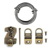 HangZ 11030 Canvas Flat Mount Wire 1-Hole D-Ring Picture Hanger Kit, 25lb [並行輸入品]
