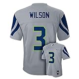 Russell Wilsonシアトルシーホークス# 3ユースミッドティア代替ジャージーグレー( Youth XL 18 / 20 )