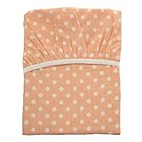 ダブルガーゼ ベビー敷フィットシーツ 《ガーゼ5種》 【78c×128c】【日本製】【綿100％】 (ドット：オレンジ)