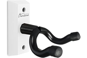 Onmiwod Guitar Wall Mount, White Hardwood Guitar Hanger, U-Shaped Guitar Wall Hanger Mount, Guitar Holder Hook Stand Wall for Acoustic, Electric Guitar, Banjo, Bass, Gift for Guitar Player