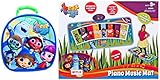 Beat Bugs音楽マット – Stem再生インタラクティブ電子ピアノ。+ Beat Bugs 9 " Lunchバッグwith Hands Freeクリップ&アレルギーウィンドウ