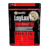 [LayLax]ハイバレットBB 0.20g 2500発 PLA(ロット40袋) BB弾 大容量 茶玉 生分解 エアガン サバゲー 初心者