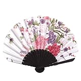 mazimark -- Ladies夏Peony Flower Prints携帯型折りたたみダンス手ファンクラフトギフト