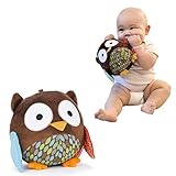 キッズベビーかわいい動物ボール型フクロウStuffed Soft Push & Pull Toy Bell Rattleギフト