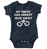 Briscoブランド新しい両親Arrest Daddyベビーシャワーギフト面白いSaying Baby Onesieボディスーツ カラー: ブルー