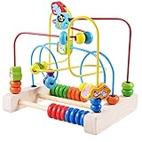 Greencherry 動物のビーズコースター　指先トレーニング 木のおもちゃ　知育玩具　早期教育のおもちゃ　カラフルのおもちゃ　ギフト　プレゼント　出産祝い