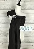 Pure Linen 'Black' Ring Sling Baby Carrier by Bibetts