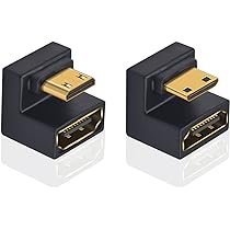 Amazon | Poyiccot 8K Mini HDMI to HDMI 変換アダプタ、180度角度付き