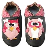 モモ ベビー 乳児/幼児用プリティー フクロウ デザイン ソフト ソール レザー シューズ ネイビー 6-12ヶ月/米国幼児用サイズ3-4 M (インポート)