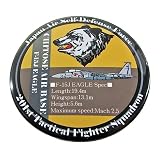自衛隊 缶バッジ 航空自衛隊 千歳基地 第201飛行隊 B柄 ヒグマ ・ F-15J 直径54ｍｍタイプ 自衛隊グッズ 自衛隊缶バッジ