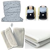 BabyHopper エルゴ・ベビーキャリア用フードカバー （グレースター）＆よだれパッド セット