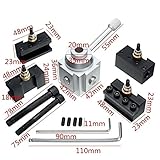 7Pcs Mini Quick Change Tool Post Holder Aluminum Alloy Kit For Table/Hobby Lathe 7PCSミニクイックチェンジツールポス
