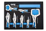 Capri Tools Klinge Locking Pliers Set with The Mechanic's Tray, 7-Piece [並行輸入品]