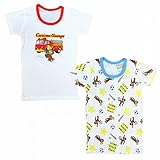 半袖シャツ 2枚組 ベビー 肌着 おさるのジョージ シャツ インナー ホワイト 100