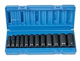 3/8"ドライブ　6ポイント　インチ　ディープインパクトソケット 12pcセット