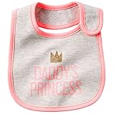 カーターズ（Carter's） 女の子用薄ピンクxグレーDADDY'S PRINCESSよだれかけ [並行輸入品]