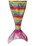 Rainbow Mermaid Tail Blanket with Scales [並行輸入品]