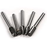 5 PC 8 mm 6 mm シャンクタングステンカーバイドロータリーバリカッター研磨ダイ
