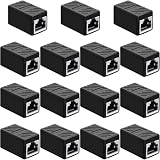 YUWENW RJ45 延長コネクタ Lanケーブル 10個入り コンパクト ギガビット ネットワーク プラグ CAT5/CAT6/Cat7 中継コネクタ 8P8C 対応 LAN端子 ブラック