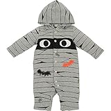 NEW　【ハロウィン】ミイラ男　カバーオール　ハロウィン着ぐるみ　ベビーキッズハロウィン　着ぐるみロンパース (80ｃｍ, 杢グレー)