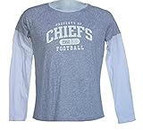 Kansas City Chiefs Est 1960 FootballレディースSmall長袖シャツ – 杢グレー