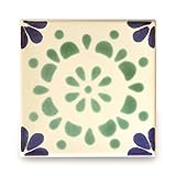 【B'stile】絵画のような壁タイル「メキシコタイル」M215-4（陶器質｜100mm角｜屋外壁/屋内壁用）1枚