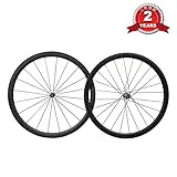 ICAN(アイカン)　カーボンホイール　チューブラー 　前後セット　ロードバイク用 リム幅23mm 　リム深38mm 　Sapim スポーク(CX-RAY)-標準グレードスポークより30％軽量　Novatec ハブas511sb/fs522sb仕様　重量は約1140g