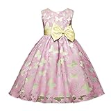 Candykids 子供ドレス 子どもドレス ワンピース　お嬢様 　ドレス　フォーマル ピアノ 発表会 結婚式 入園式 演奏会 プリンセスドレス 女の子 女児 ガールズ ノースリーブ (130cm, 