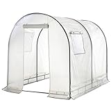 Abba Patio Walk in Greenhouse Fully Enclosed Lawn and Garden Portable Outdoor Tent with Windows, 6x6