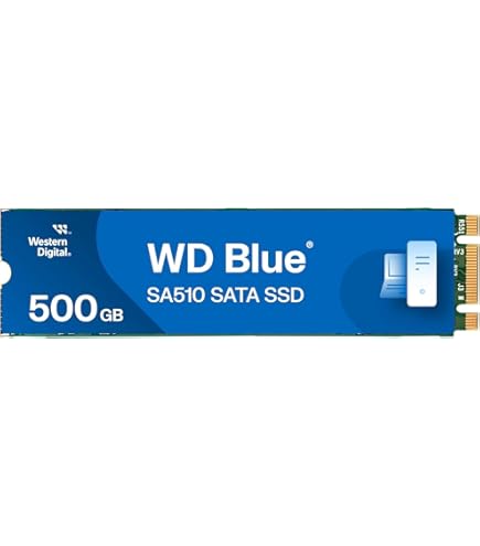 Western Digital Blue WDS500G2B0B 3D NAND SATA M.2 2280 Internal