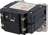 Blue Sea Systems C-Series Flat Rocker Double Pole 200A Circuit Breaker [並行輸入品]