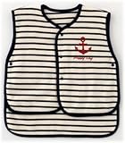 ニシキ ボーダーロングベスト P9048  50-80cm ブルー