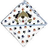 ブルースプラッシュラップ犬の赤ちゃん浴室ローブのフード付きのタオル