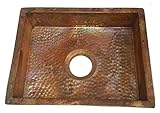 エジプトギフトショップ素朴なエスニックキッチン長方形銅シンクマウントドロップin下Basin