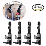 カーシートヘッドレストハンガーフックby slimk – Backseatヘッドレストハンガーオーガナイザー、ボトルホルダー、Get Moreストレージ4パック、must haveカーアクセサリー